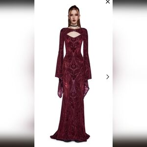 Dolls Kill Druid’s Wife Maxi Dress And Shrug Set Wimsygoth- XL